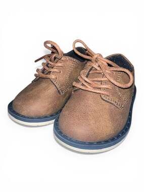 The Children's Place Toddler Boys Brown Faux Leather Oxford Dress Shoes